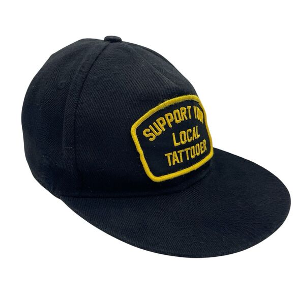 Dixxon Flannel Co Hat Snapback Black Support Your Local Tattoer Patch Tattoo - Picture 3 of 7